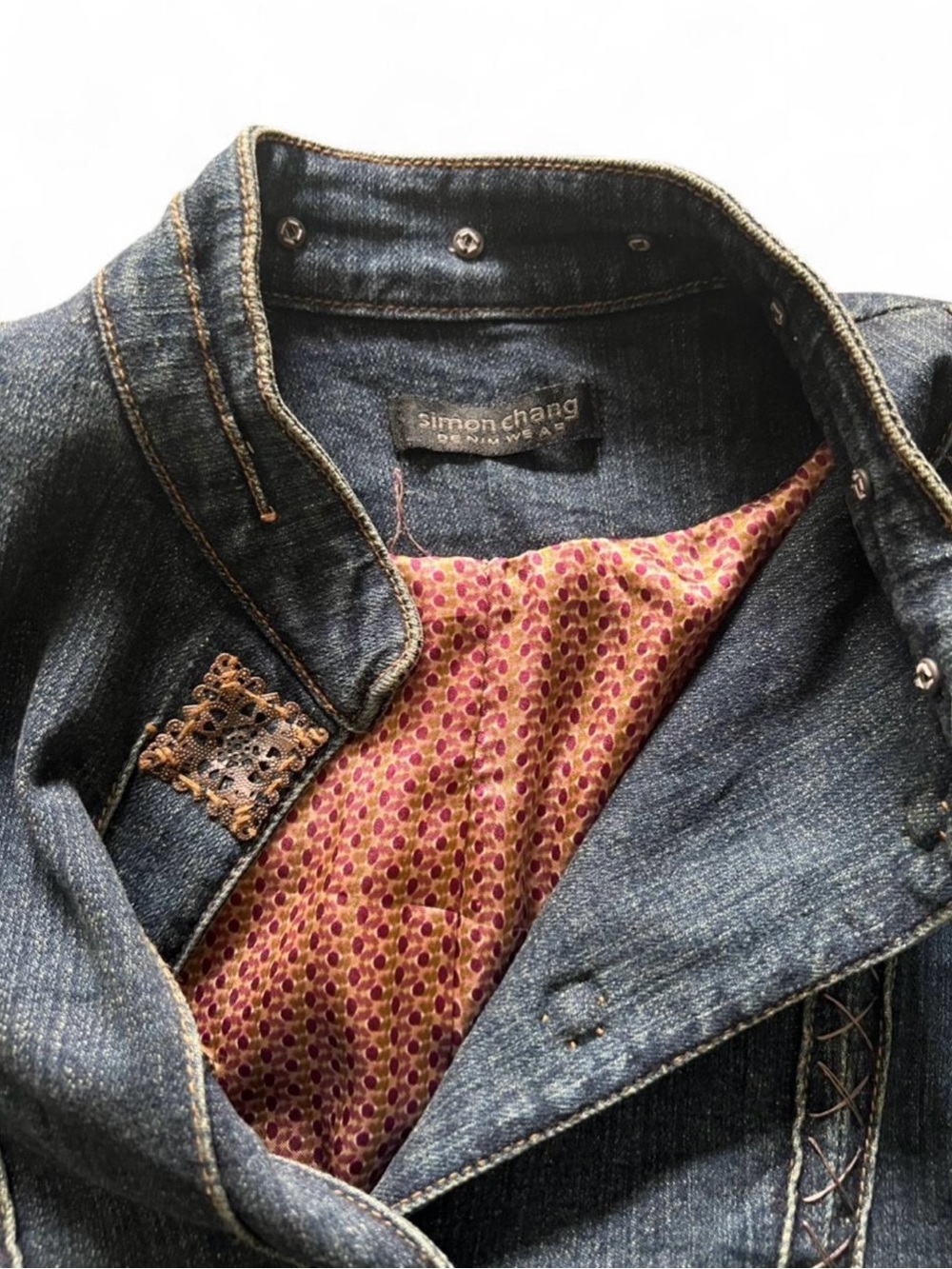 Simon Chang Denim Women's Jacket | Size 4 - Picture 4 of 5